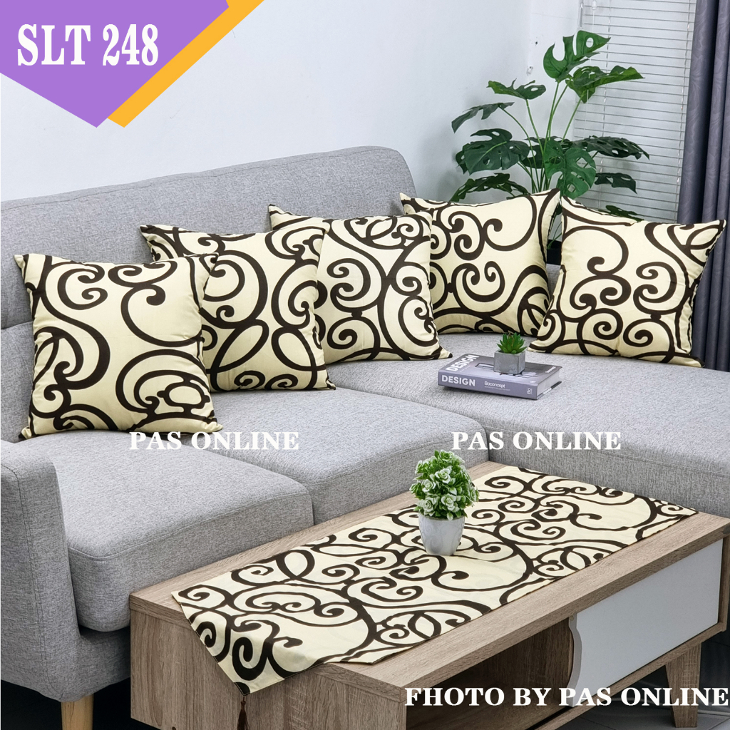 TAPLAK + SARUNG BANTAL SOFA 45X45 ( 1 TAPLAK + 5 SARUNG )