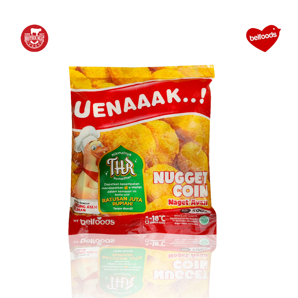 Belfoods Uenaaak Chicken Nugget 500gr, Nugget Ayam Halal