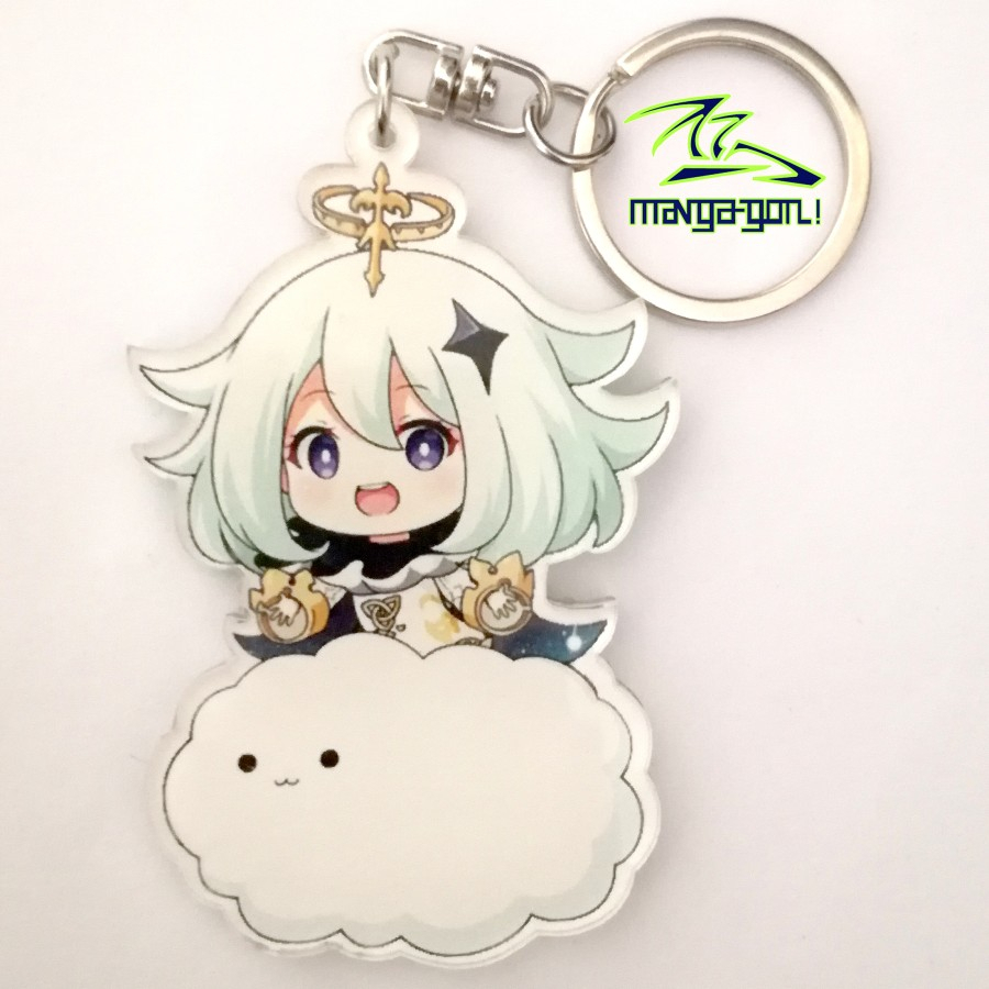 Gantungan Kunci Paimon Moe Zhongli Venti Raiden Shogun Ganyu Hu Tao Genshin Impact Akrilik Anime Key