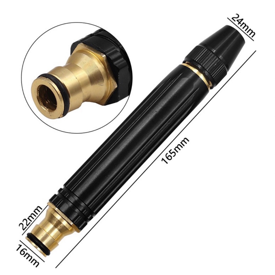 { OMG } Semprotan Air Kuningan / Semprotan Air Cuci Motor Mobil Taman Hose Nozzle Spray & Semprotan air  Pistol Kuningan Buat Cuci Mobil Motor Kendaraan / Semprotan Pistol Air Nozzle Spray-1