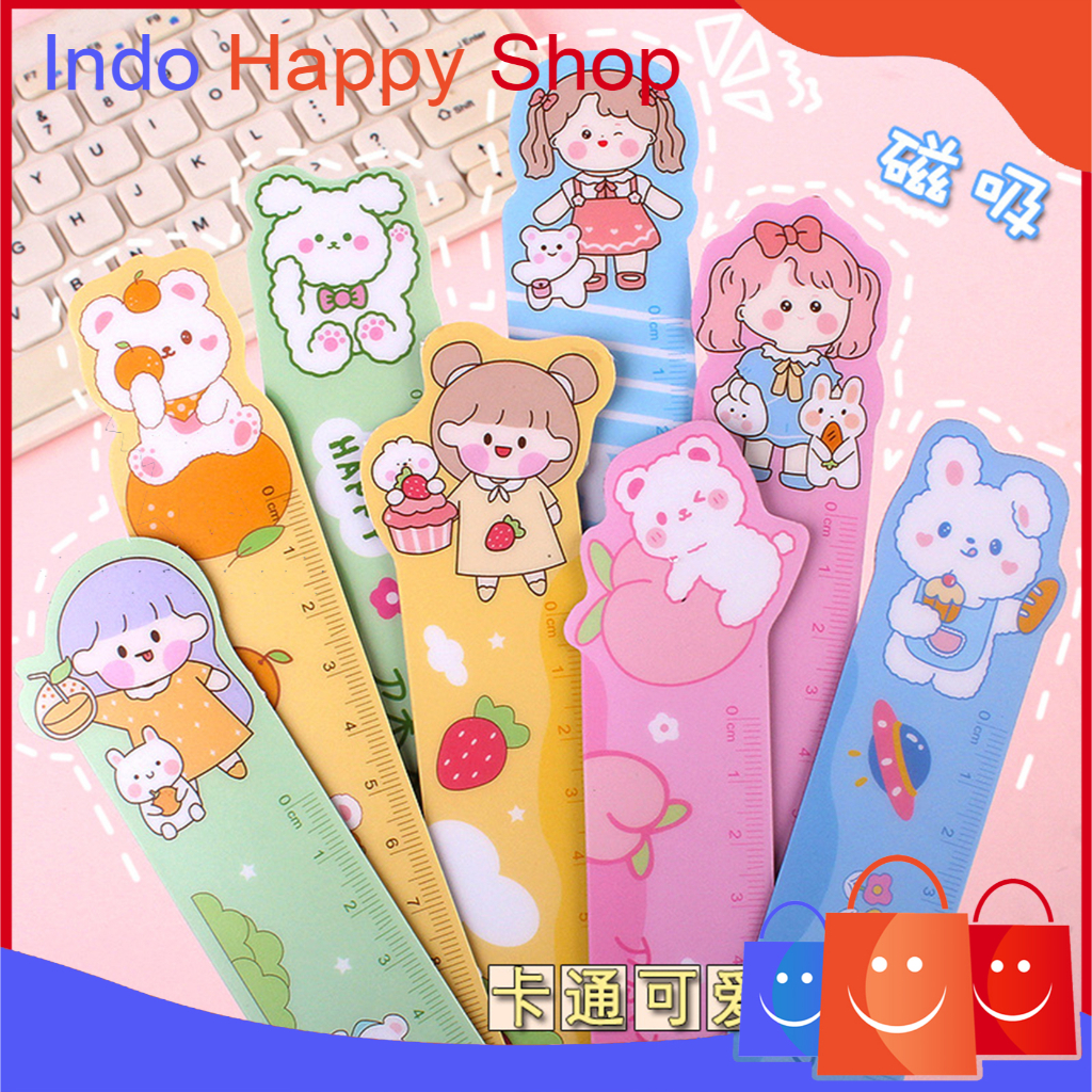 

⭐️ ⭐️Pengaris Lentur Flexible Magnet Motif Lucu Pengaris Anak Sekolah