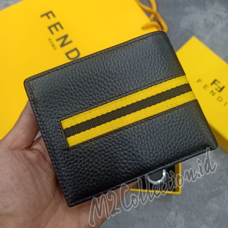 Dompet Fendi Leather Embos Dompet Lipat Kulit Asli Import