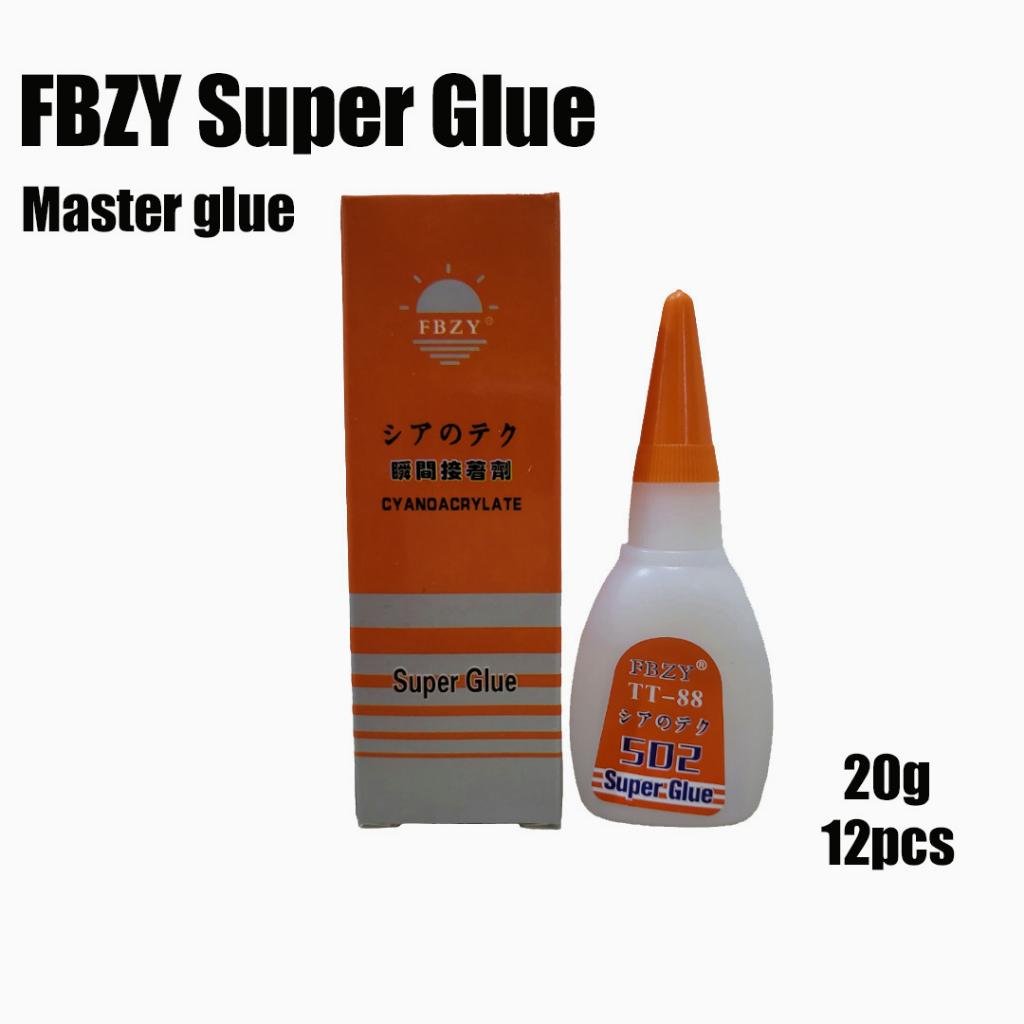 

Lem Korea kualitas super / Korea Super Glue / Lem Besi / Lem CYANDACRYLATE / Lem panas cepat kering / Lem Serbaguna 20g isi 12pcs