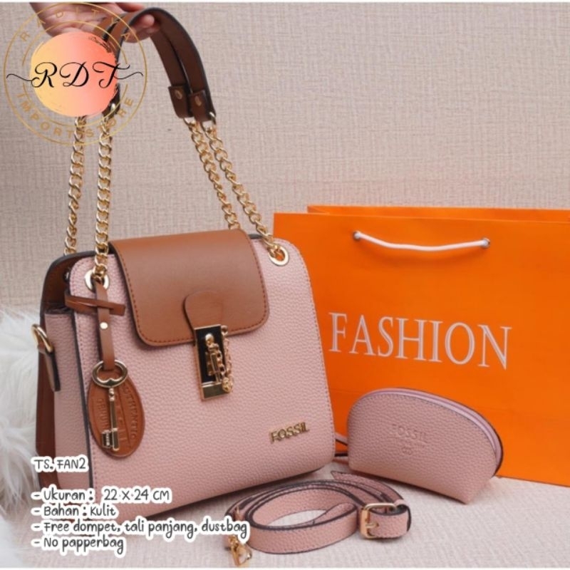 tas wanita pink
