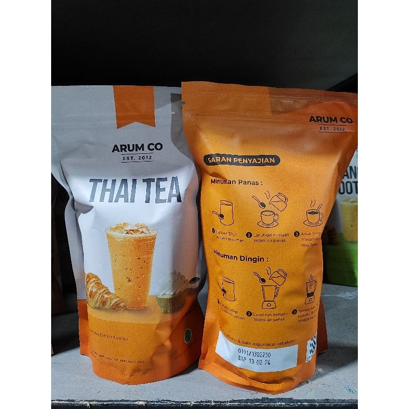 Arum Co Thai Tea 500gr / Bubuk Minuman Thai Tea Enak / Instant Drink Murah / Thai Tea Powder