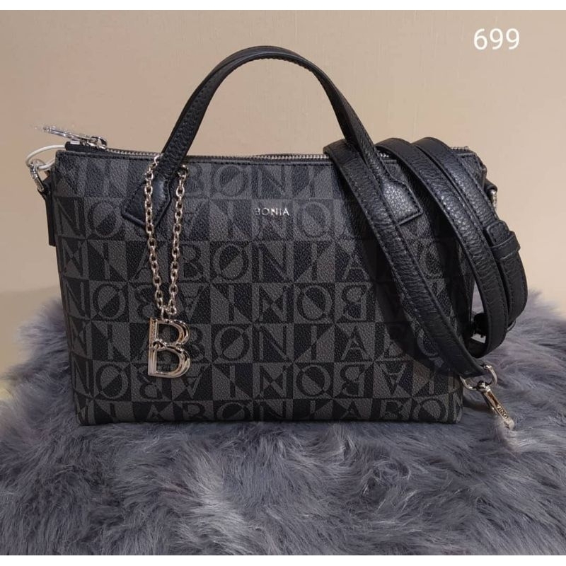 Sling bag monogram Hitam Bonia original
