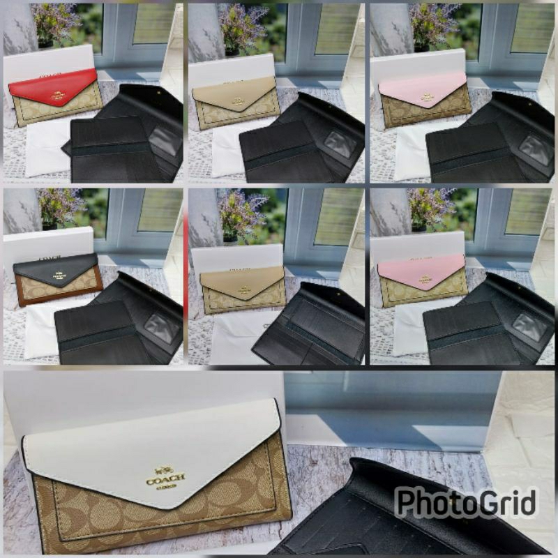 New Dompet Long Wallet Card Coach Free Box Importt Semprem