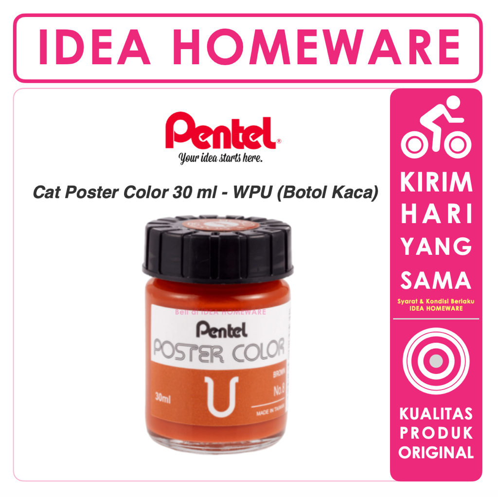 

Cat Poster Pentel Poster Color U WPU 30 ml Varian Brown Coklat
