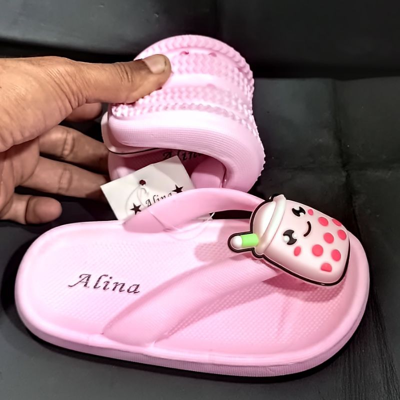 Sandal anak perempuan terbaru Sandal alina import Sandal anak kekinian motif rabbit