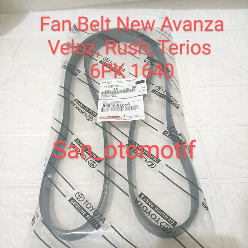 fan belt Van belt tali kipas Avanza Veloz Rush Terios 2012 keatas 6pk 1640 ori