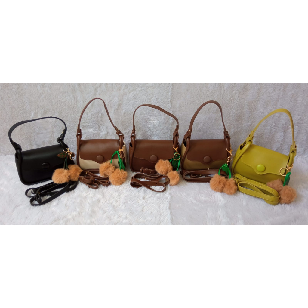 BJ14661 - BEIGE/BLACK/BROWN/COFFEE/GREEN - TAS WANITA FASHION KOREA CHINA IMPORT MODIS ELEGAN TERMURAH TERLARIS TERBARU BAGSTORE JAKARTA TAS BATAM EL4661 CR7866 GT2007