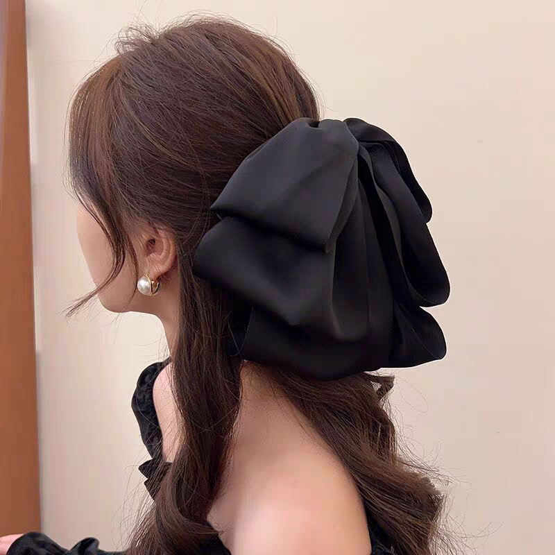 (Hello Girl)F214 Jepit Rambut Wanita Model Pita 4 Lapis Lebar Gaya Korea Import