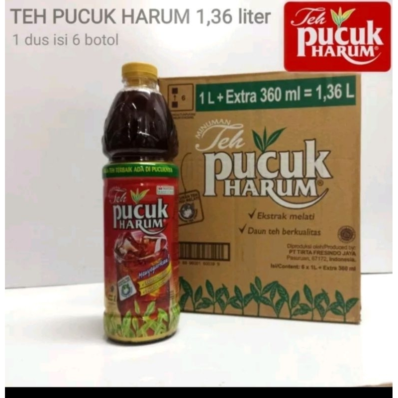 

Teh pucuk harum 1 botol @1.36 liter