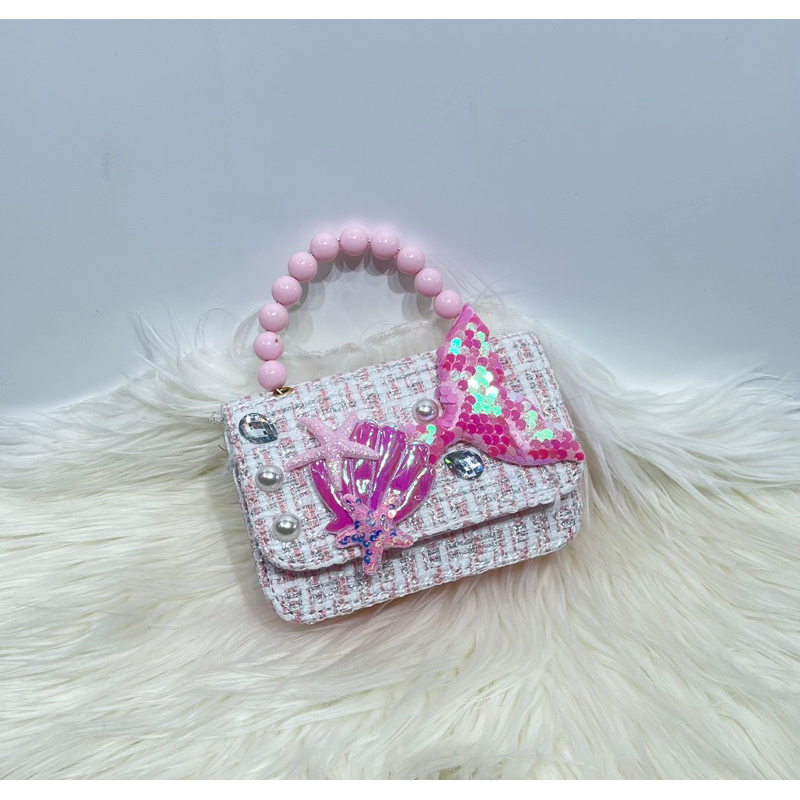 Tas Selempang Anak Wanita Korean Style Mermaid Chain Strap - D - 012#