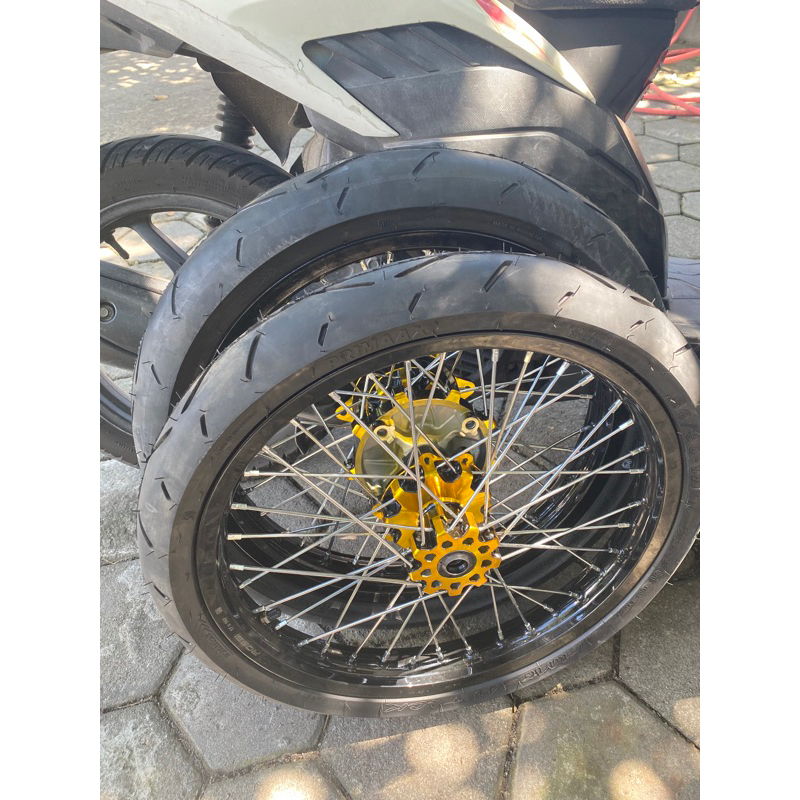 VELG SET CRF WHELLSET CRF SUPERMINI CRF WHELLSET CACING HONDA CRF