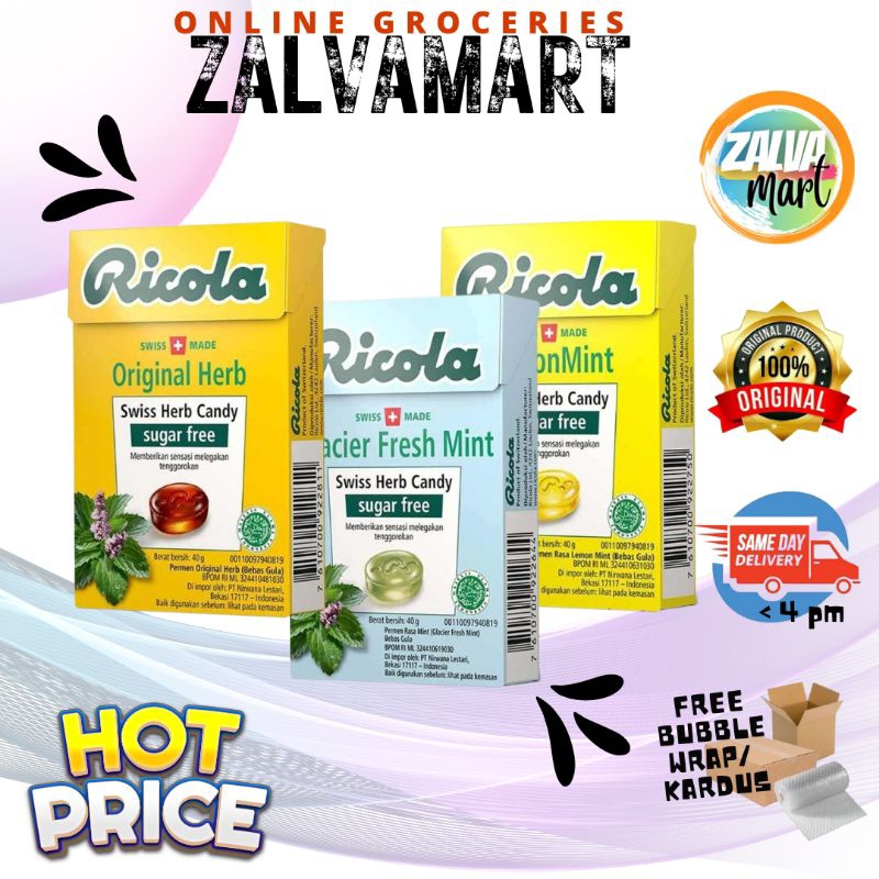 

Ricola Sugar Free Candies - permen mint tanpa gula 40 g