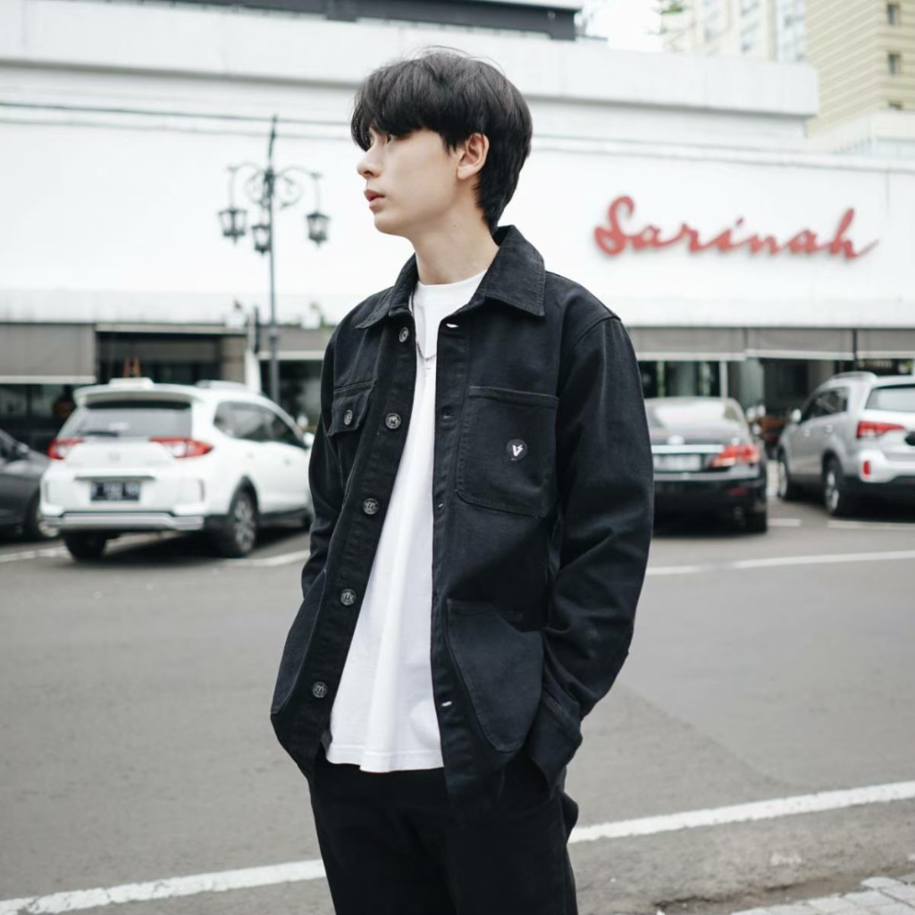 WOLV - Jaket Trucker JAKET TRUCKER DENIM SEMI PARKA PREMIUM -WOLV Original - Jaket Denim - Jaket Jea