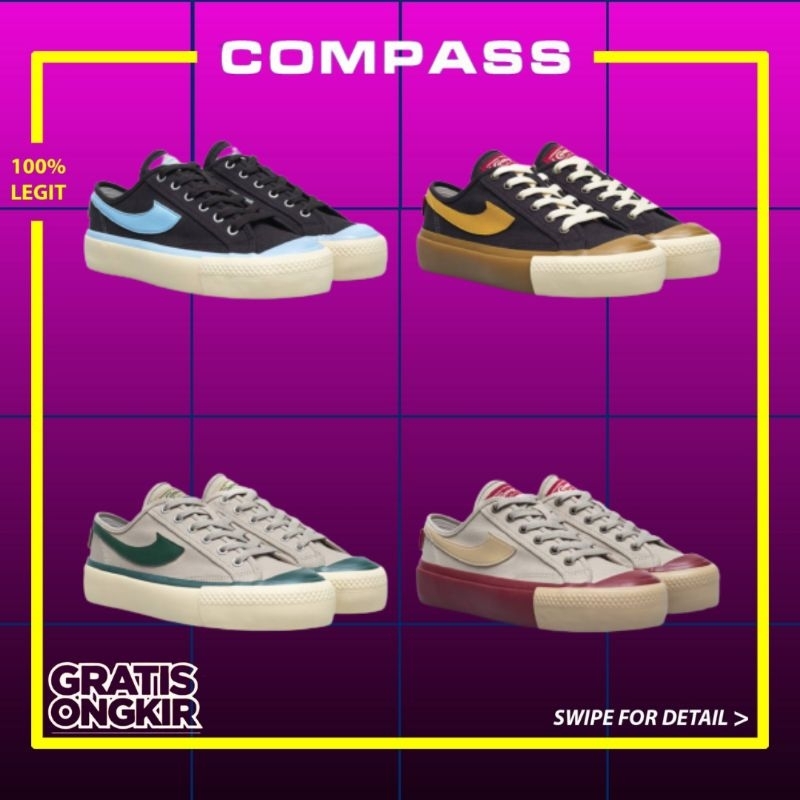 [ORIGINAL] Compass Gazelle Choco Ice / Caramel / Wafer Green / Wafer Maroon