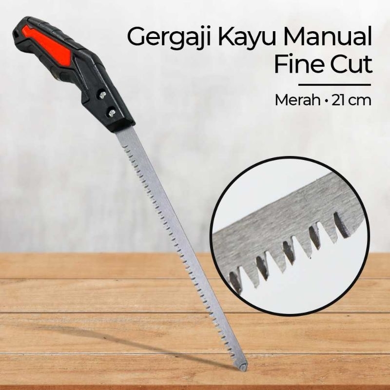 PYLEAS Merah Gergaji Kayu Tangan Manual Pipa PVC Woodworking Fine Cut 21cm - 8102