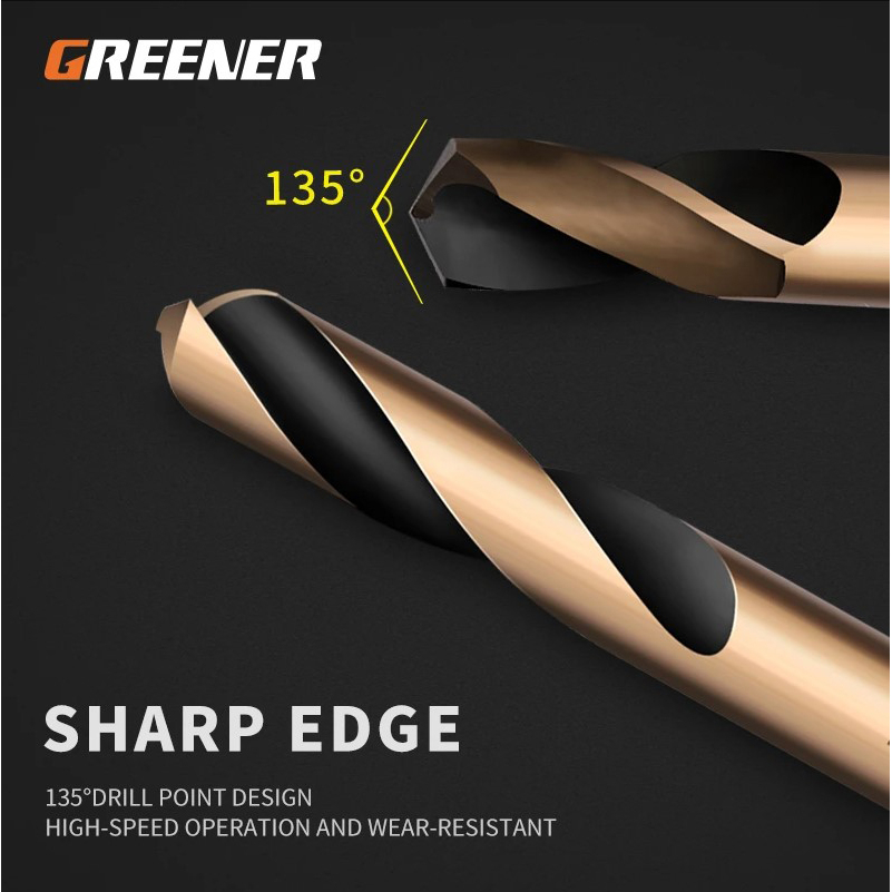 Set Mata Bor Double Edged 9 PCS 3.0 - 6.0 mm - M35 - Black