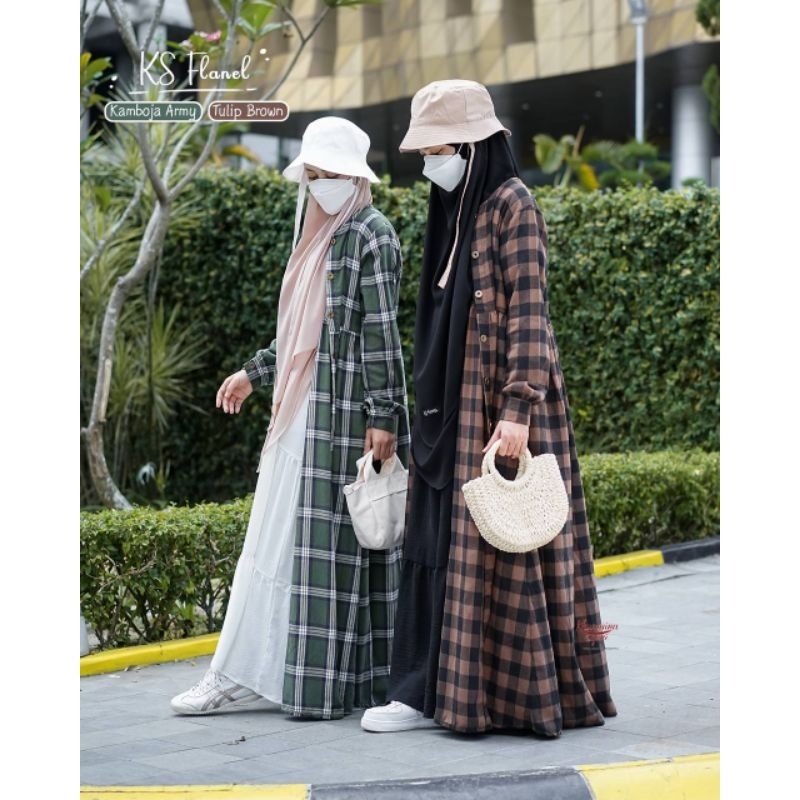 Gamis Flanel  outer gamis / ks flanel Khumaira