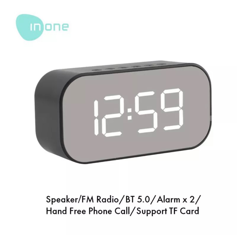 Inone Speaker Bluetooth Wireless Multi Fungsi Alarm Digital FM Radio Portable