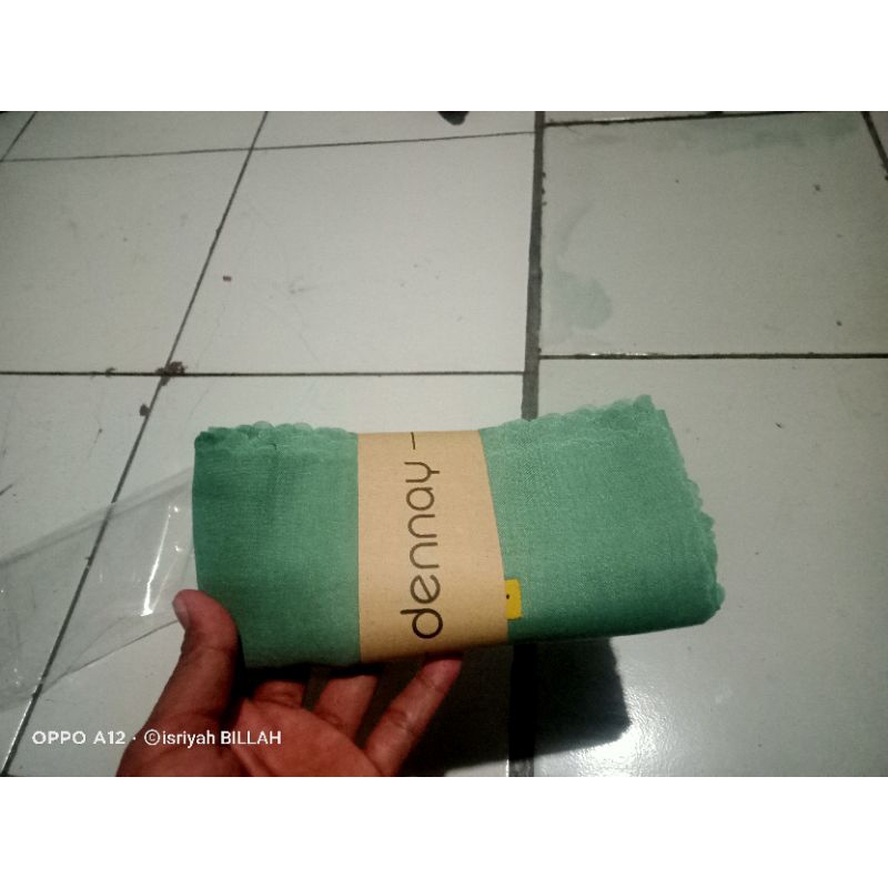 hijau Sage hijab kerudung segiempat polos