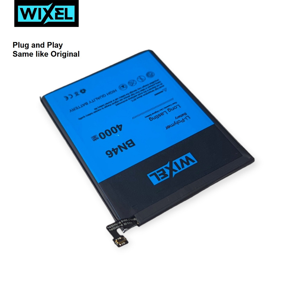 WIXEL Baterai XiaoMi BN46 Redmi 7 Note 8 Real Capacity Battery Original 100% Ori Batre Batrai HP Handphone BN 46 Double Power