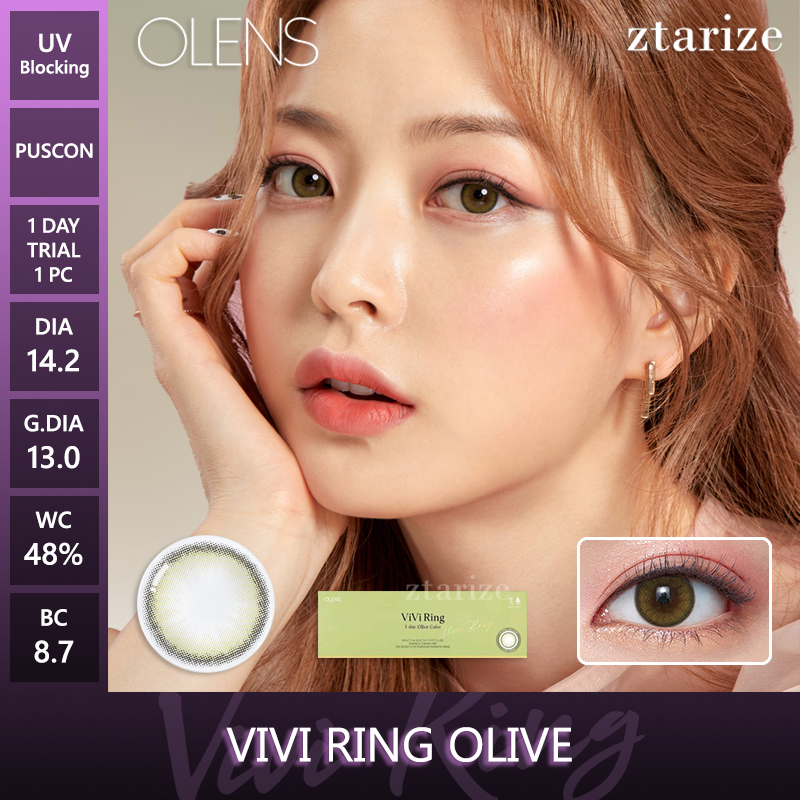 ztarize - Ready Stock - Trial OLENS 🇰🇷 Vivi Ring Olive 1 Day Daily Soft Contact Lens 1 Pc - OLENS x 