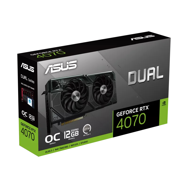 VGA ASUS GeForce RTX 4070 12GB GDDR6X DUAL OC | RTX4070 12G DDR6X