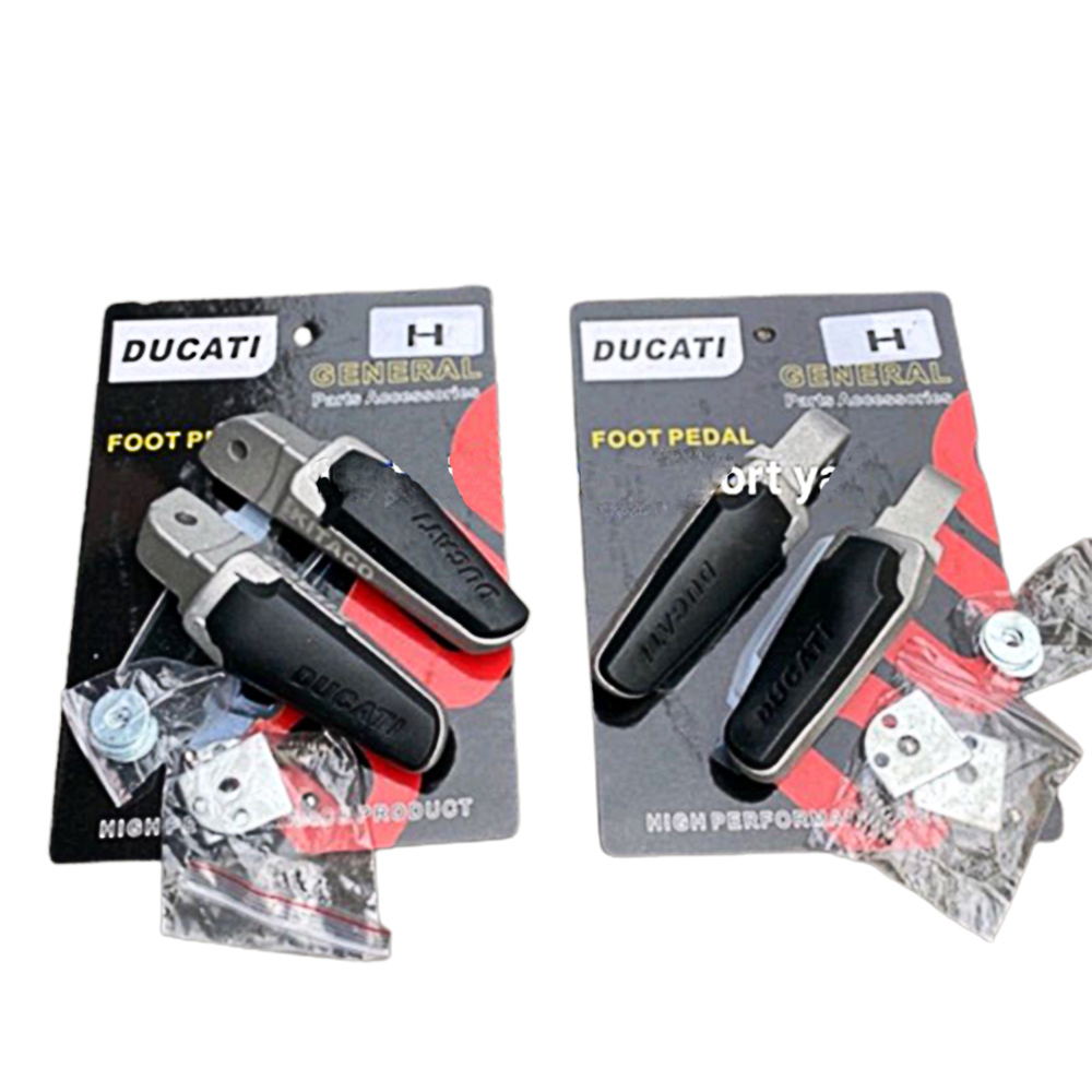 Karet Footstep Belakang DUCATI Set Kanan Kiri Kare Power Pos Step Merk DUCATI 1set 2pcs Universal Semua Motor