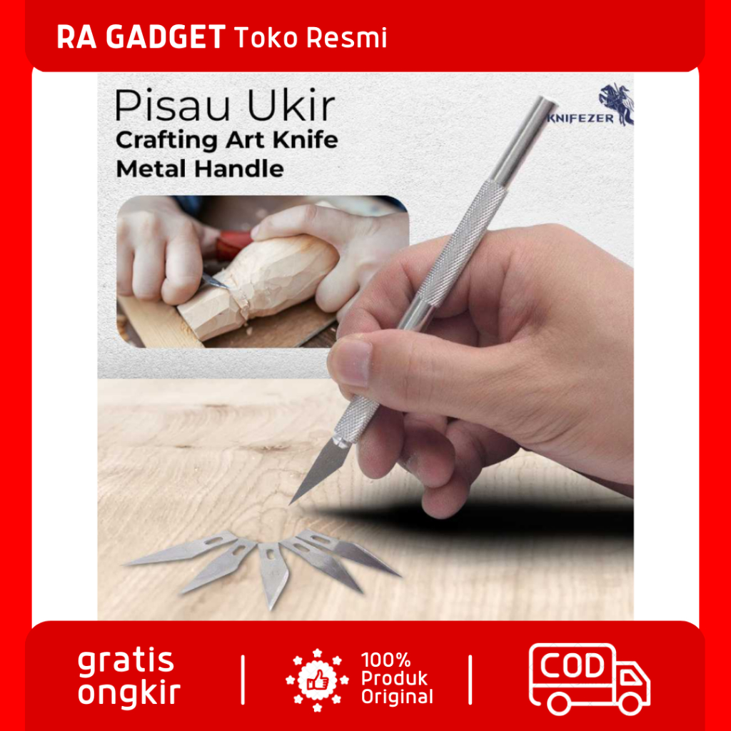 

Pisau Ukir Seni Hobby Crafting Art Knife Metal Handle WL / Pisau Ukir Kayu Baja Macan Bintang Buah Sayuran Tajam Loka Bolong Ukiran Pahat Hias Garnish Sterofom Seni Tanah Liat Wayang Set / Pisau Reparasi barang Elektronik Kit Multifungsi Stainless Steel