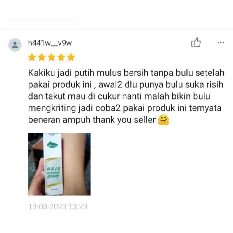 Perontok Bulu Permanen Hoveca Hair Removal Spray, Perontok Bulu Ketiak, Perontok Bulu Alami