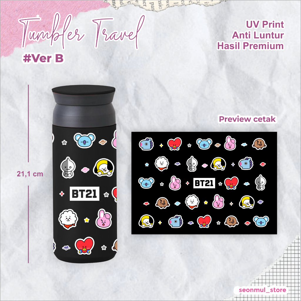 PALING DICARI!!! TUMBLER BT21 / BOTOL MINUM BT21 / BTS BT21