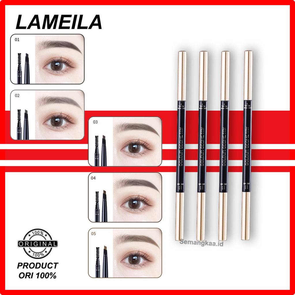 2 in 1 Eyebrow Pencil LAMEILA Geometry Color LA196