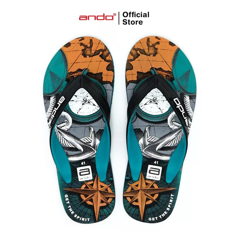 Ando Captain Sandal Pria Jepit Premium Non Slip Sendal Cowok Laki Ando Original