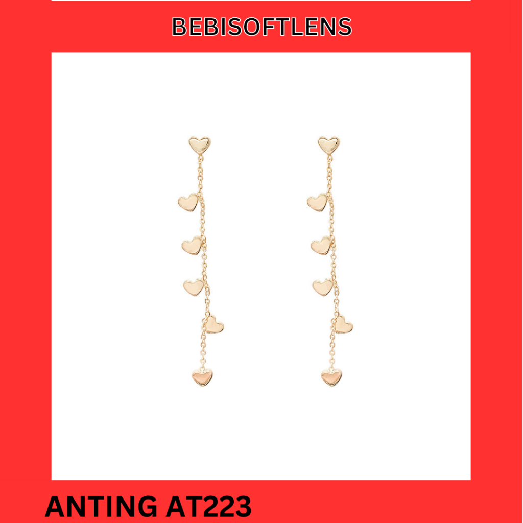 Anting AT223 Tembaga Lapis S925 , Unik Lucu Keren Fashion Wanita Elegant /Deluna / BB