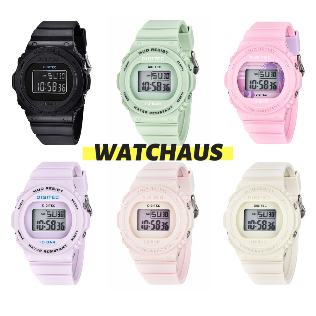 JAM TANGAN WANITA DIGITEC DG7110 DG 7110 DIGITAL RESIN/ RUBBER/ KARET STRAP