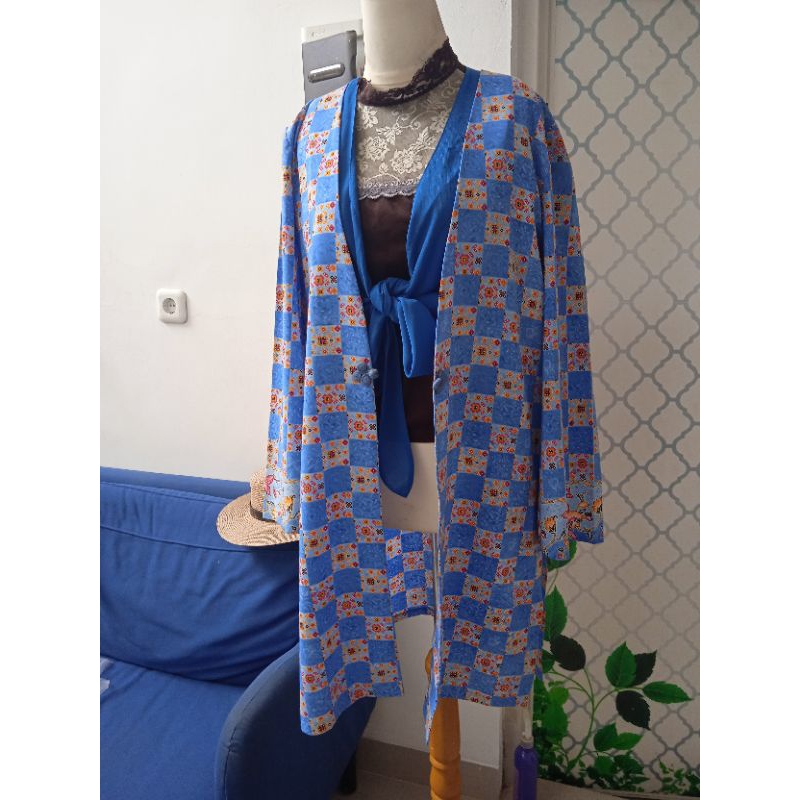 Setelan wanita Batik Keris outer baju muslimah