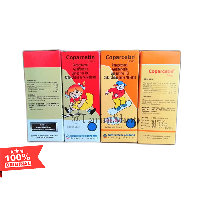 COPARCETIN SIRUP KIDS DAN COPARCETIN SIRUP ORANGE 60 ML SHAMPARINDO