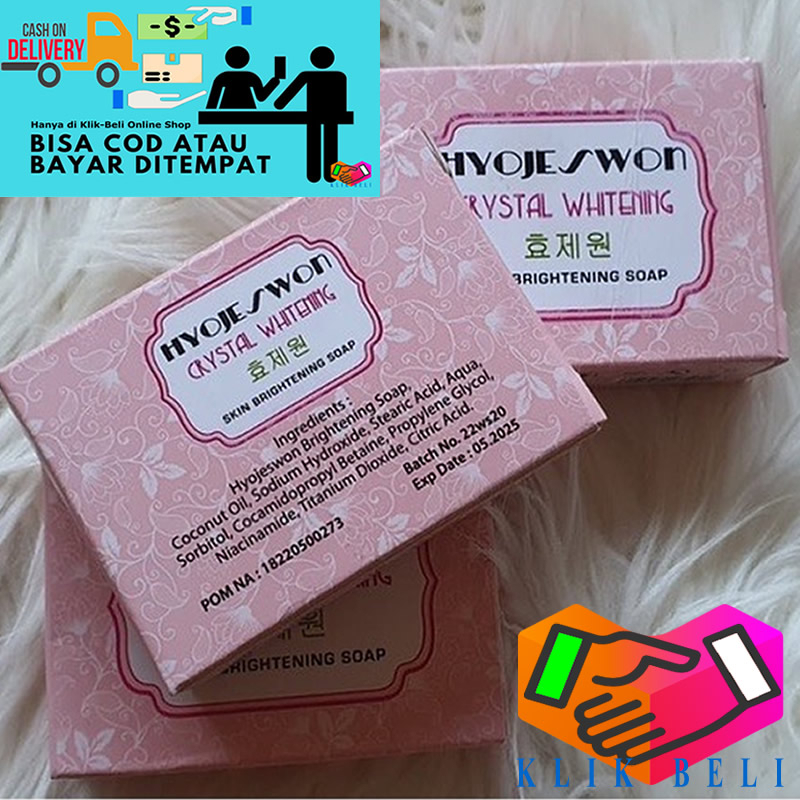 Hyojeswon Sabun Pemutih Badan dan Kulit Wajah Original BPOM Sabun Mandi Korea Prime Crystal Skin Brightening Soap Glowing