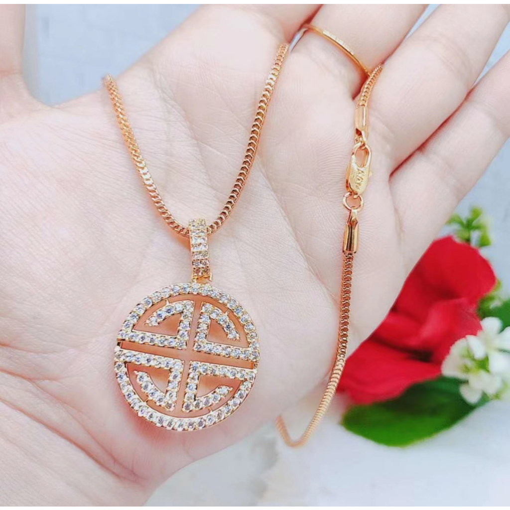 Kalung Xuping Mata Full Lapis Emas Perhiasan Fashion R13/14