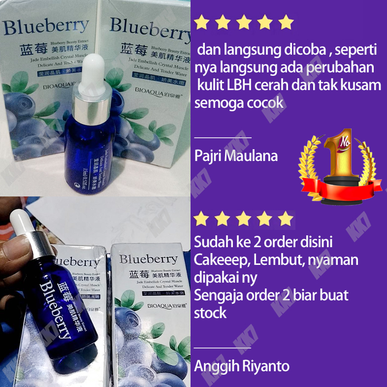 Blueberry Serum Flek Melasma Pemutih Wajah Extra Cepat Serum Glowing Penghilang Flek Membandel Penghilang Jerawat Serum Wonder Memutihkan