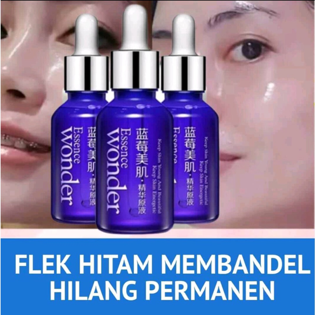 Blueberry Serum Flek Melasma Pemutih Wajah Extra Cepat Serum Glowing Penghilang Flek Membandel Penghilang Jerawat Serum Wonder Memutihkan