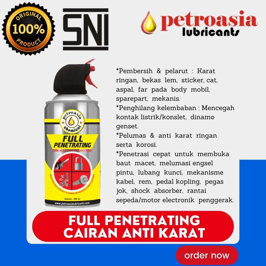 [READY COD] FULL PENETRATING WD PETROASIA / CAIRAN ANTI KARAT / PEMBERSIH KARAT PELUMAS ANTI KARAT 3