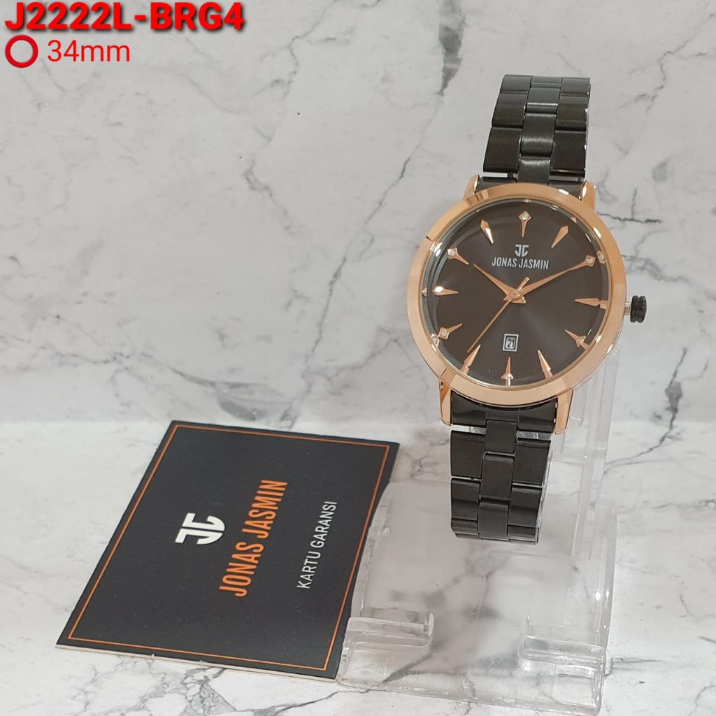 BEST SELLER JAM TANGAN JONAS JASMIN ORIGINAL FM90 TALI RANTAI TANGGAL AKTIF BODY BULAT DM 3.4CM FREE BOX &amp; BATERAI || JAM TANGAN FASHION WANITA JAM TANGAN CEWEK MURAH