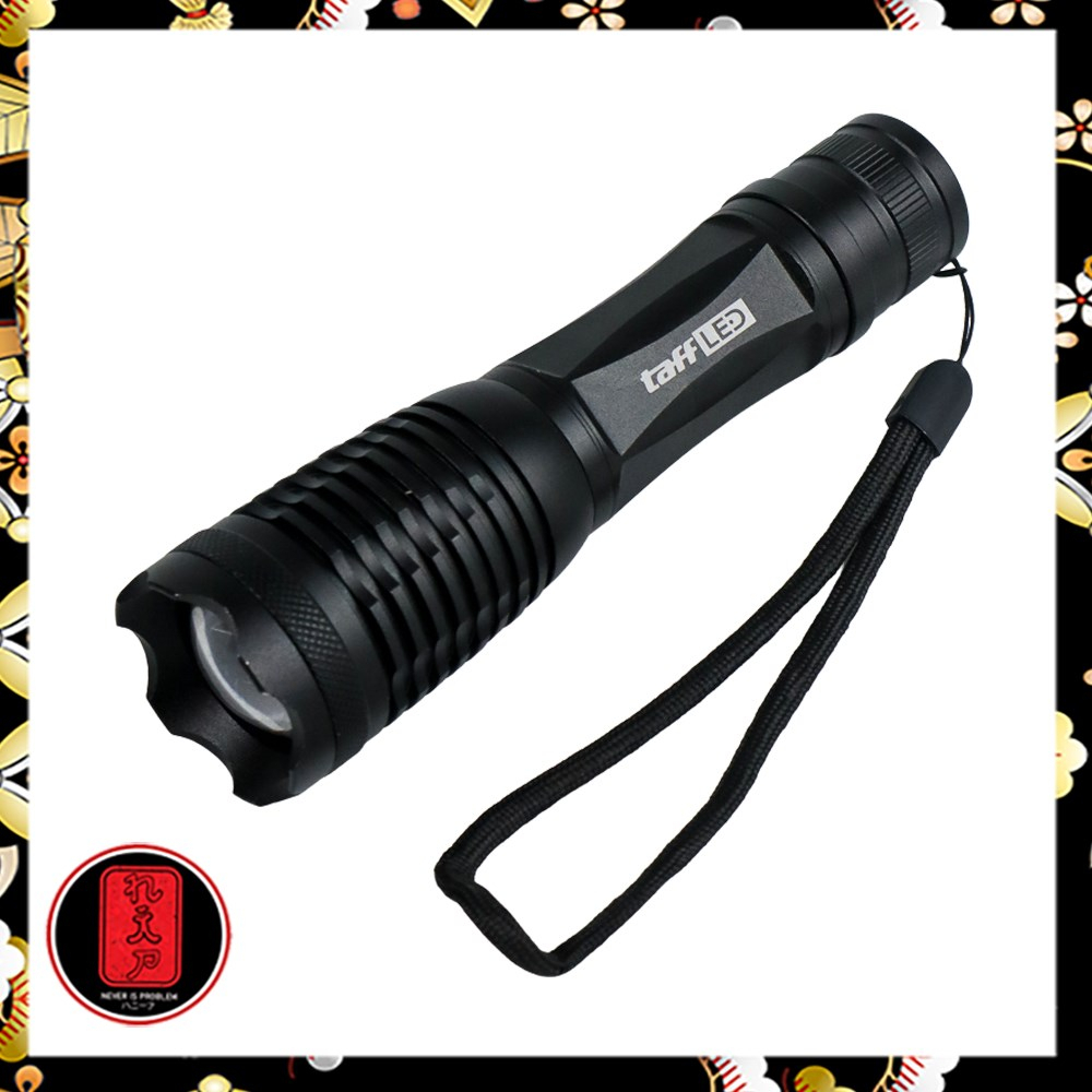 TaffLED Senter LED Tactical Cree XM-L T6 8000 Lumens - F18 - Black