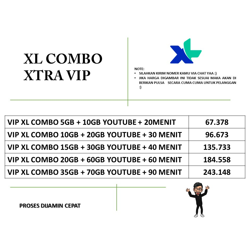 XL COMBO XTRA VIP - PAKET KUOTA XL