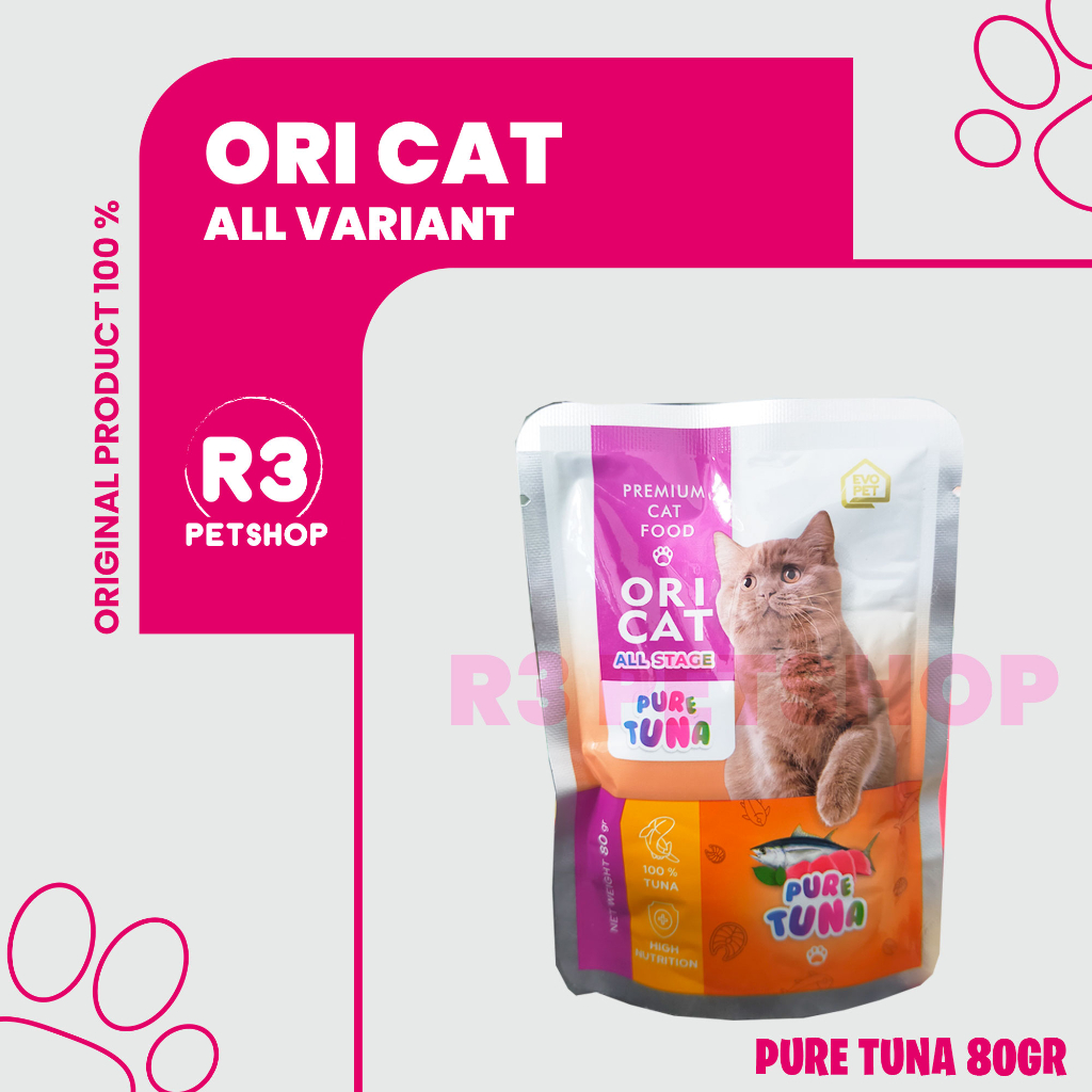 Makanan Kucing basah ORI CAT Pouch All life stage 80gr