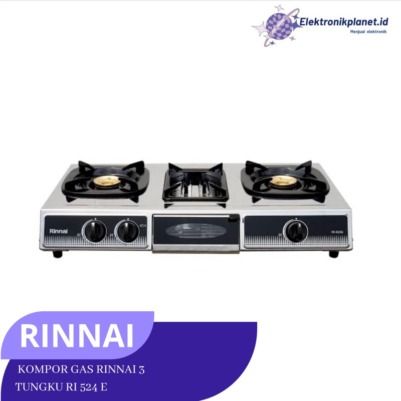 KOMPOR GAS RINNAI 3 TUNGKU RI 524 E